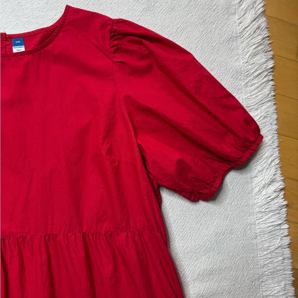 Old Navy Red Pink Colorblock Tiered Maxi Dress XXL - Picture 3 of 6